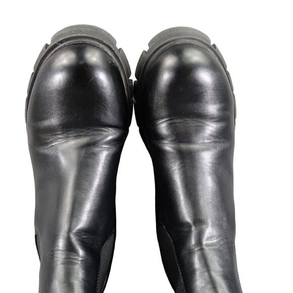 Steve Madden Shoe Women 11 Boots Fashion Platform Block Heel Hutch Pull On Black - Picture 12 of 16